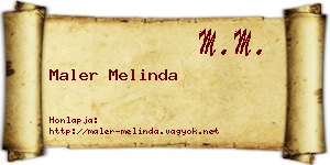 Maler Melinda névjegykártya